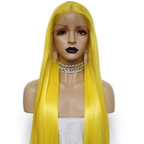💫ABBY 26” YELLOW STRAIGHT LACE FRONT WIG💫 *NWT* - Picture 3 of 5